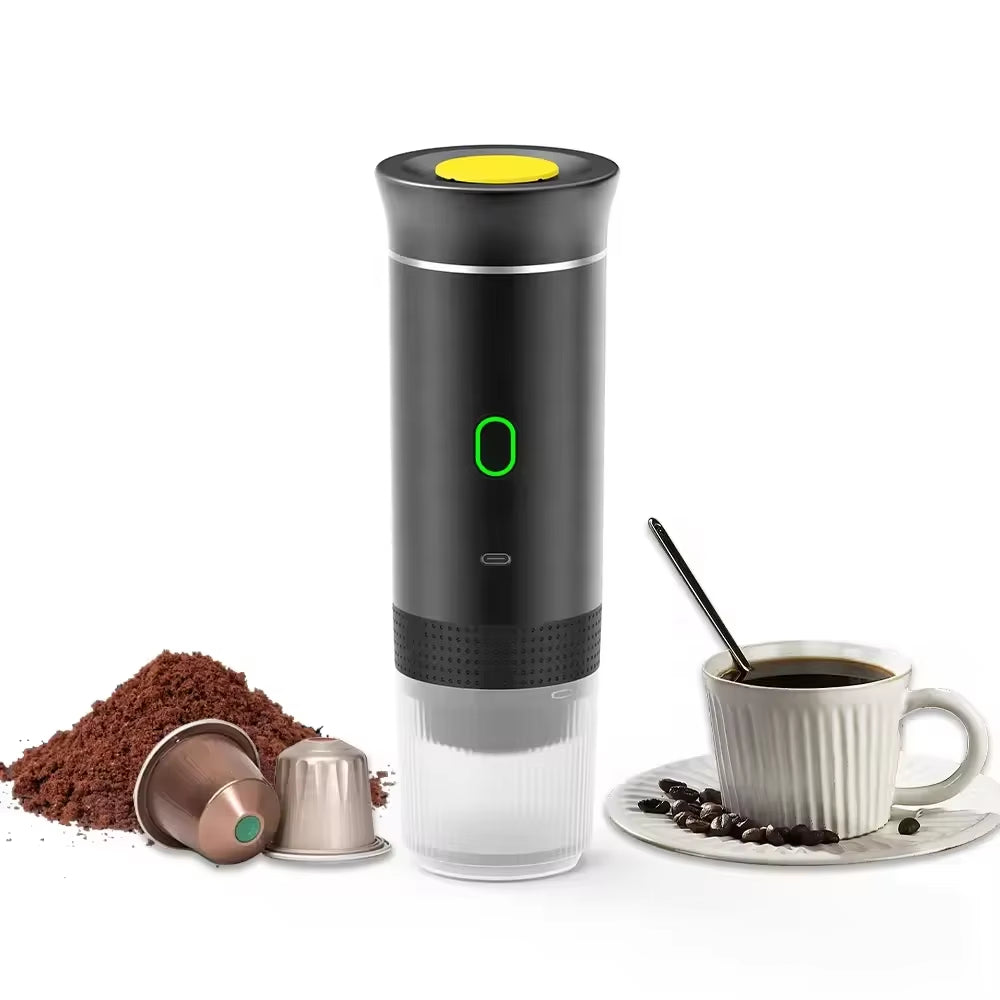 Wireless Electric Portable 3-in-1 Espresso Coffee Maker for Car and Home - Ideal for Camping and Travel