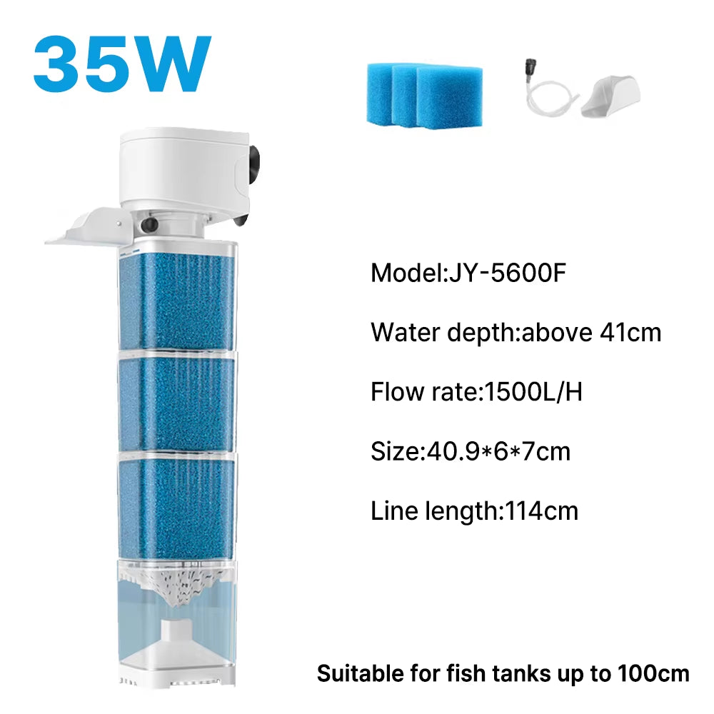 High-Efficiency Submersible Aquarium Filter Pump - Silent Air Oxygen Aerator for Fish Tanks (220V, 4W)
