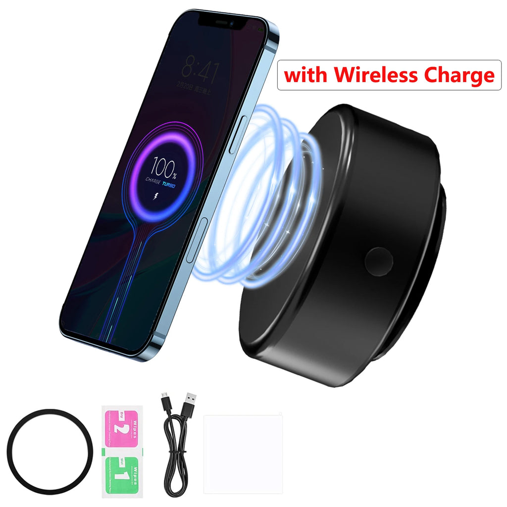 Vacuum Adsorption Suction Cup Car Phone Holder - Magnetic 360° Rotating Adjustable Stand for 4.7-inch Smartphones