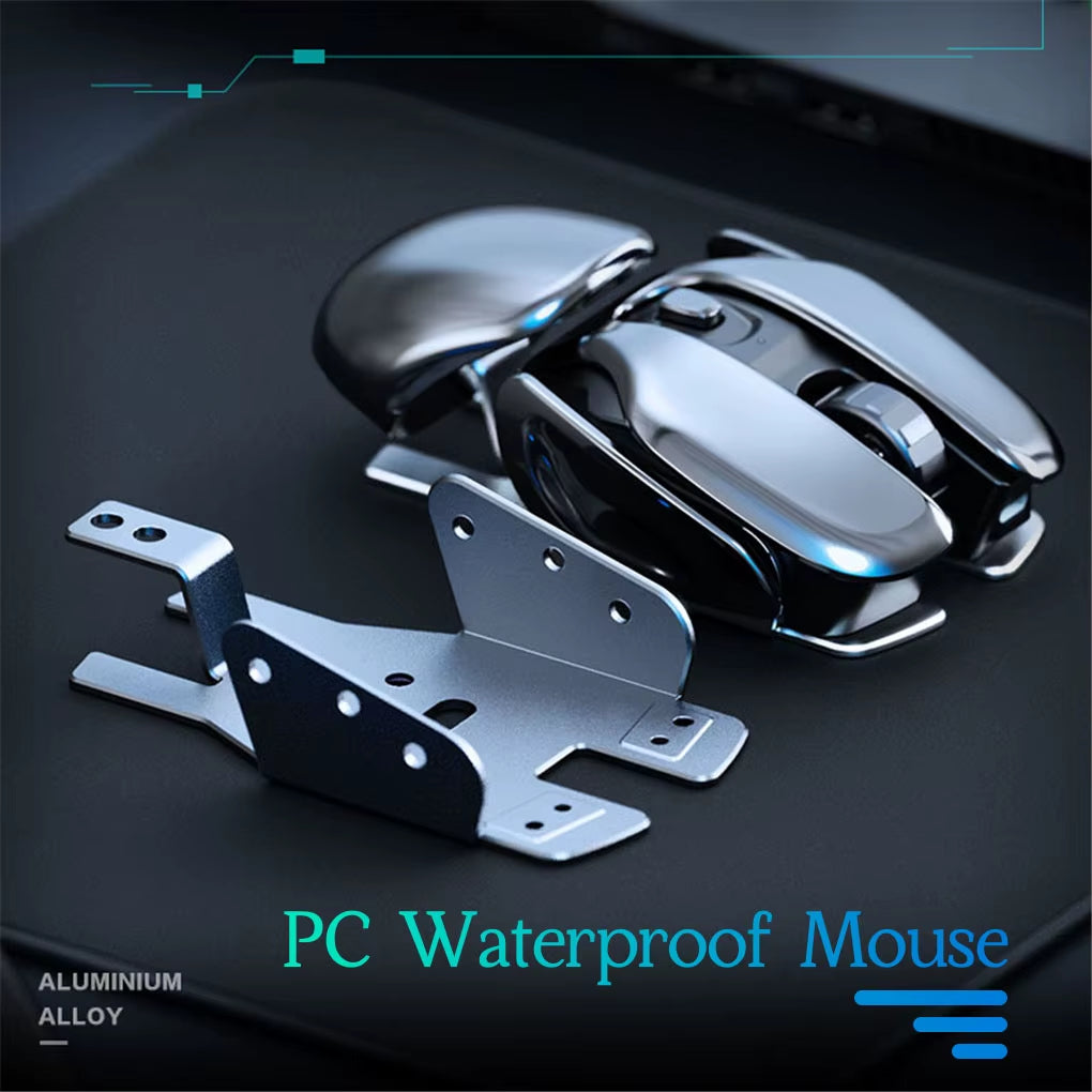 PX2 Premium Metal 2.4G Wireless Mute Mouse - 1600DPI Precision with 6 Buttons for PC, Laptop, and Gaming - Lightweight Aluminum Design for Home and Office Use