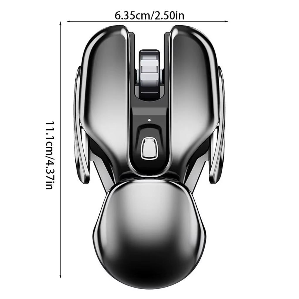 PX2 Premium Metal 2.4G Wireless Mute Mouse - 1600DPI Precision with 6 Buttons for PC, Laptop, and Gaming - Lightweight Aluminum Design for Home and Office Use