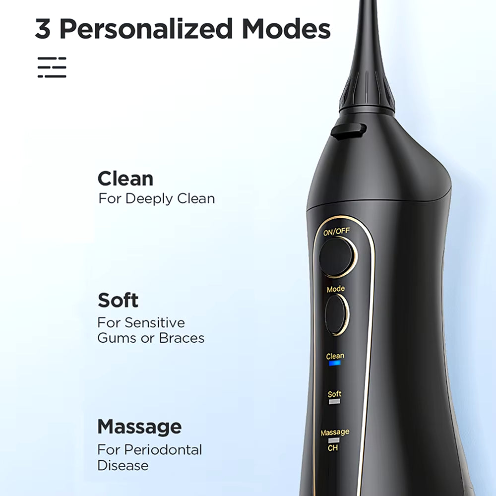 Advanced Portable Water Flosser - Rechargeable Oral Irrigator with 3 Custom Modes and 300ML Waterproof Design for Superior Dental Care