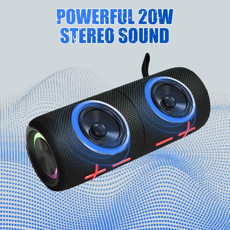 2-in-1 Magnetic Bluetooth Speaker -  Powerful Sound 20W Hi-Fi | IPX6 Waterproof -Potable TWS Wireless Stereo